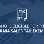 California Sales Tax Exemption
